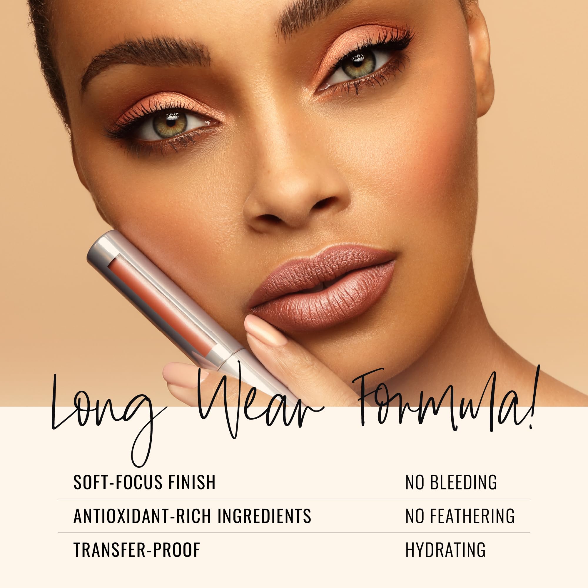 Dry-set lip closeup highlights transfer-proof finish once the layer dries
