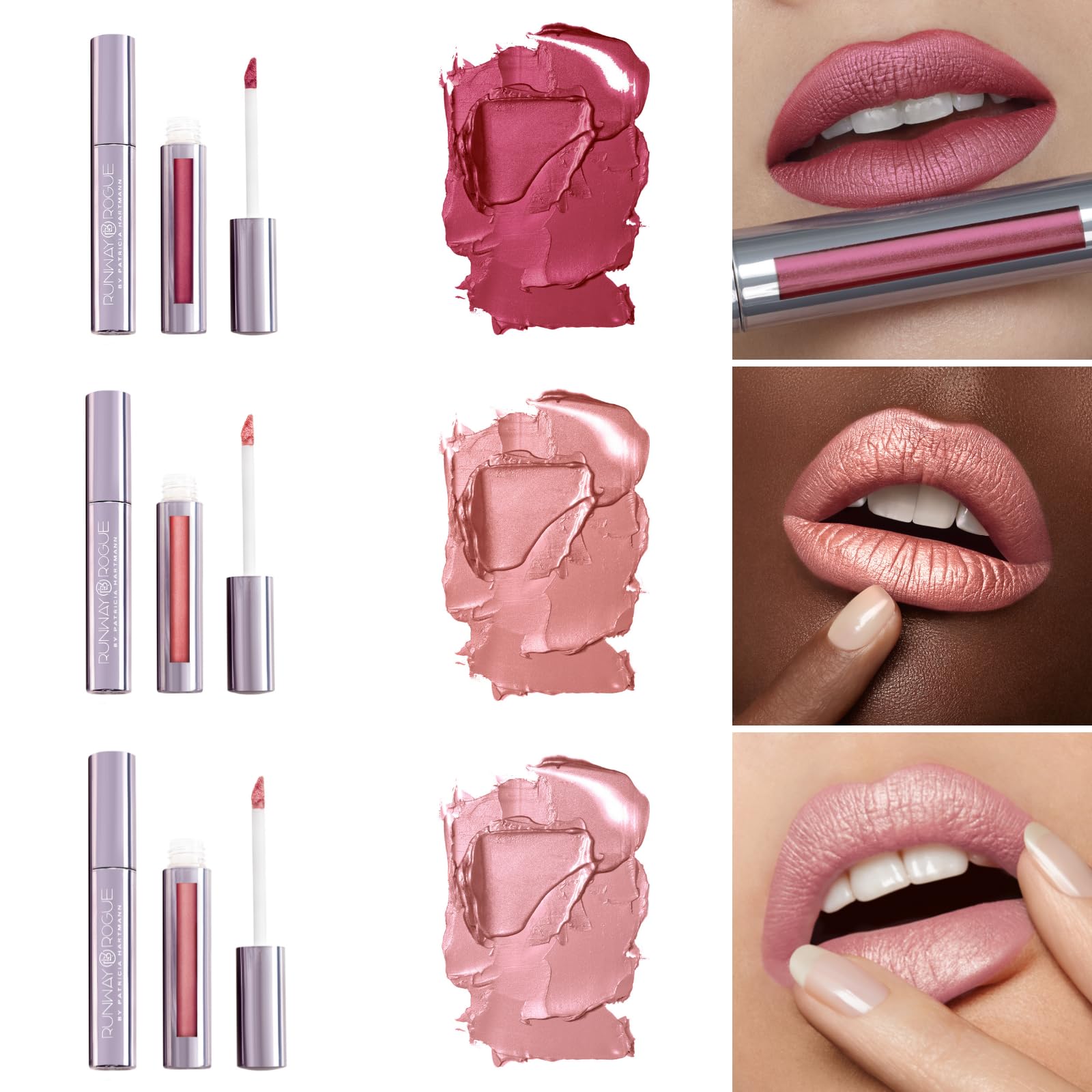 Runway Rogue Silk Glam First Class close-up with shimmering frosted finish for a luxe evening look