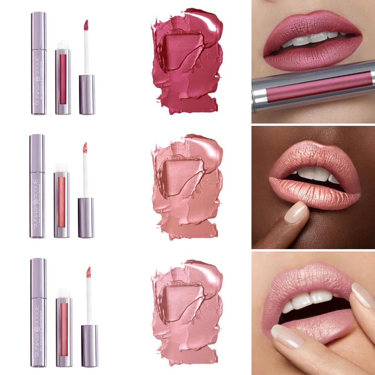 Runway Rogue Silk Glam First Class close-up with shimmering frosted finish for a luxe evening look
