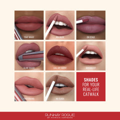 Busy-day wear idea for long-lasting color with Runway Rogue That Walk.