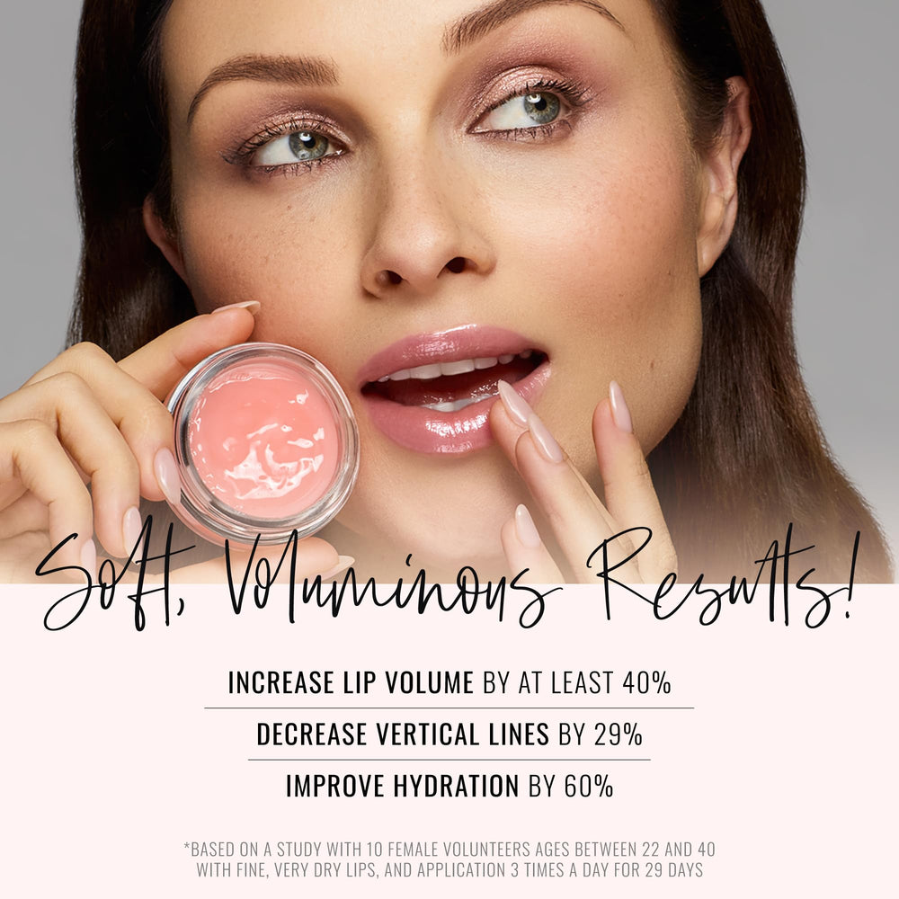 Tri-peptide complex in Runway Rogue lip care supports plump, soft lips.