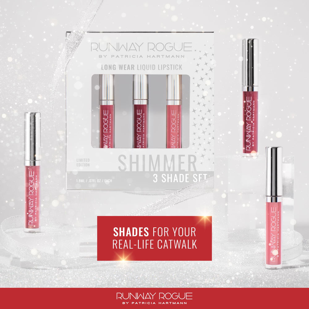 Runway Rogue Boss Babe swatch showing long-lasting shimmer finish
