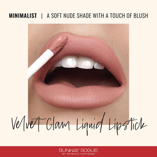 Close-up of Velvet Glam applicator for precise, long-wear application.