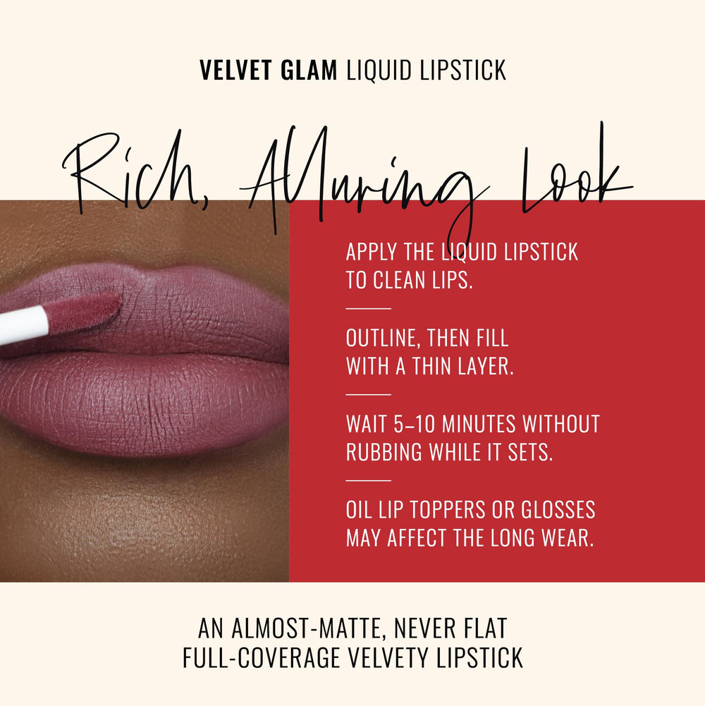 Runway Rogue Velvet Glam Lipstick color swatch in rose-plum shade
