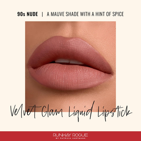 Runway Rogue Velvet Glam application on lips for an even, smooth finish.