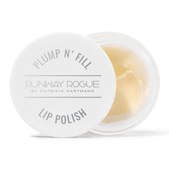 Runway Rogue Plump N’ Fill Lip Polish bottle ready to exfoliate for soft lips