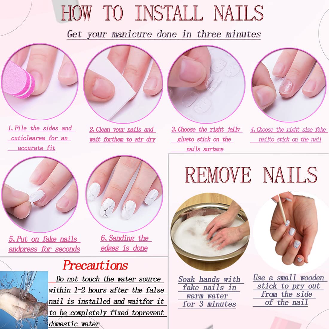 RUOKEXIN hand with nails showing a natural-looking glossy finish