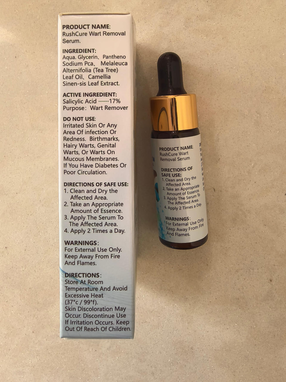 RushCure mole and dark spot care visual hints at versatility