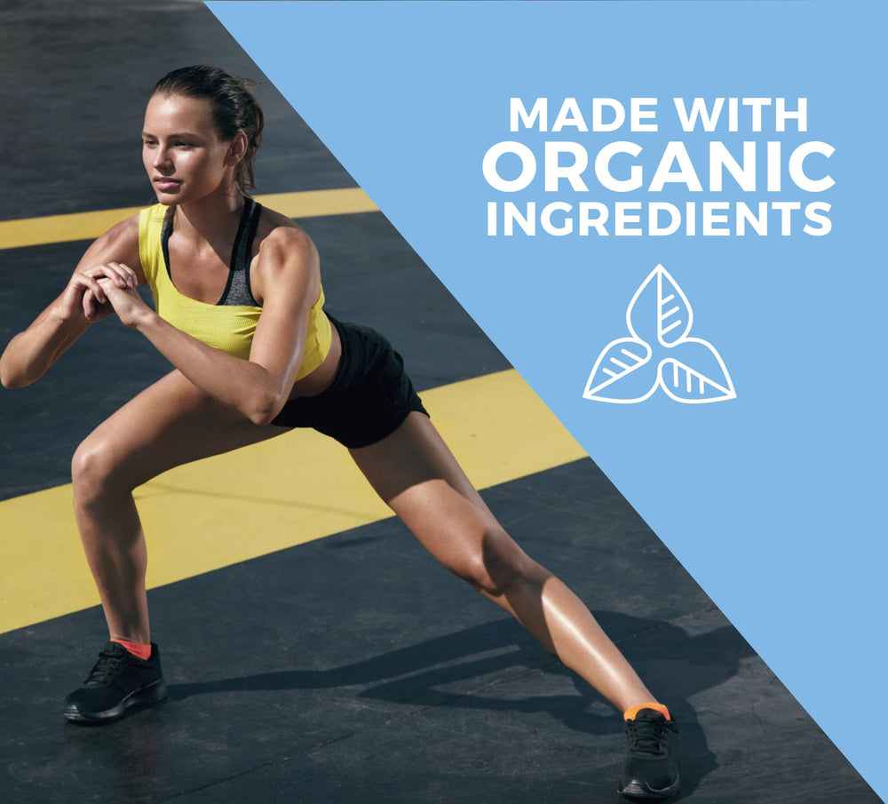 Rustic Maka natural ingredients label highlighting non GMO and organic components.
