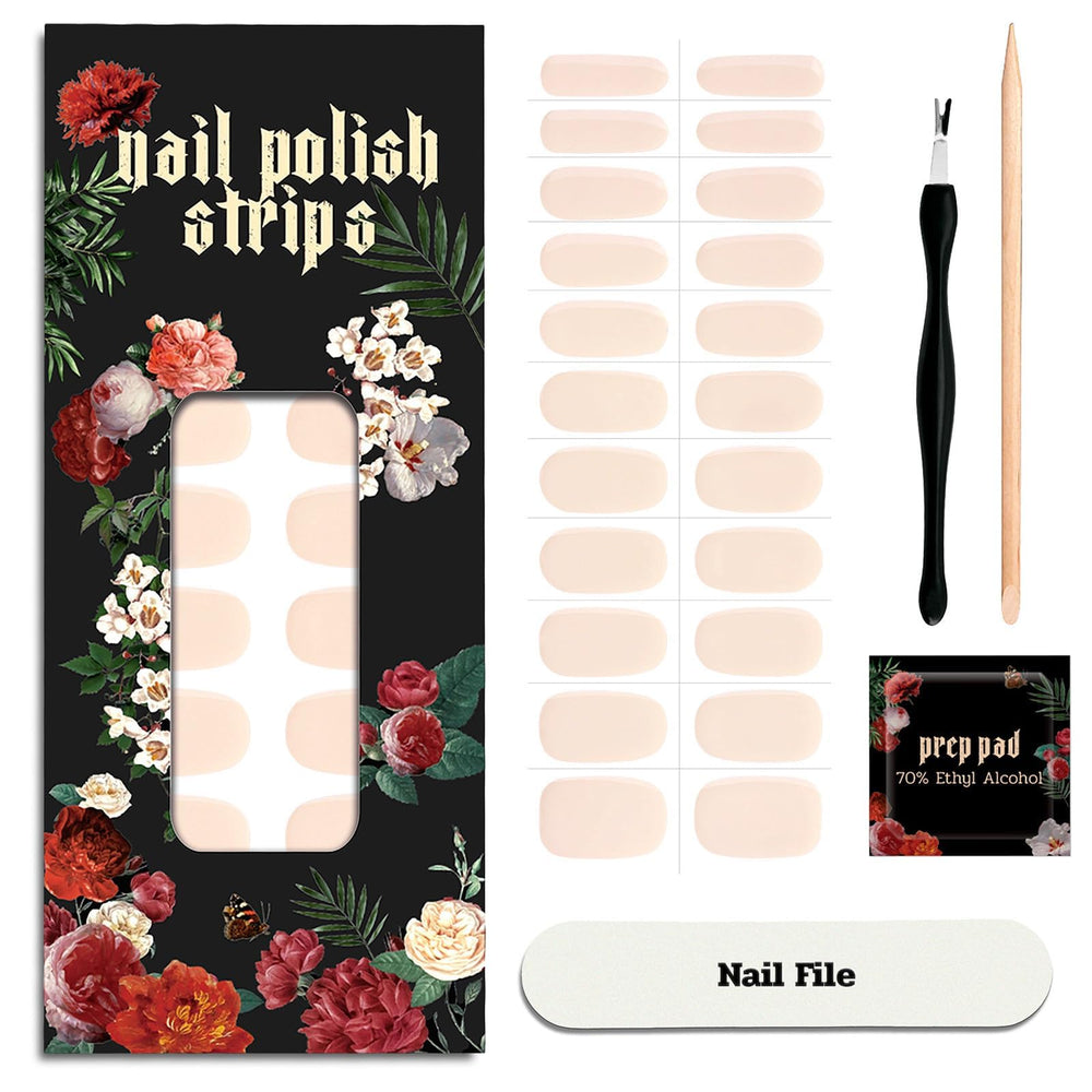 ruyeefam Nail Polish Strips Loft Light Nude packaging for at home salon results