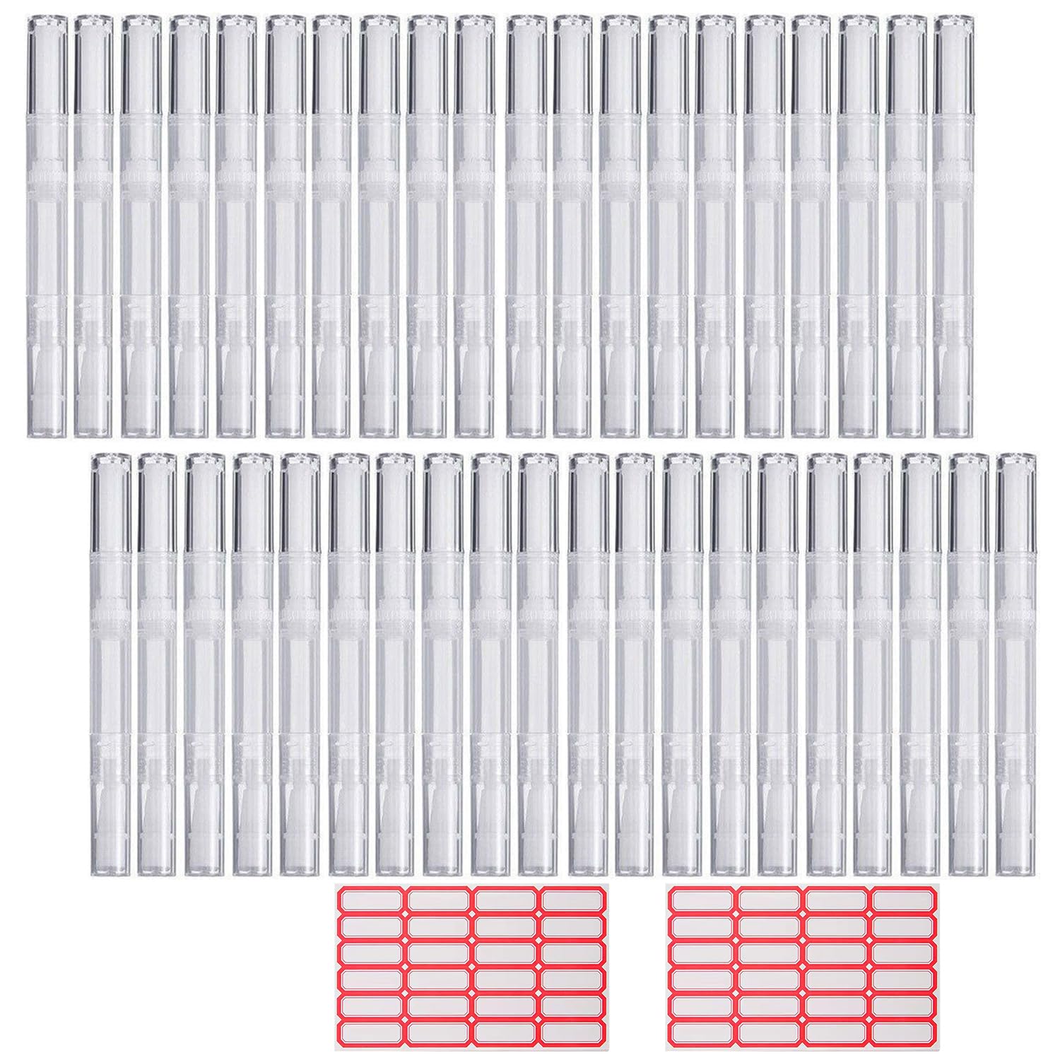 Rvetol 40-pack twist pens with 3ml capacity for on-the-go nail and lip care