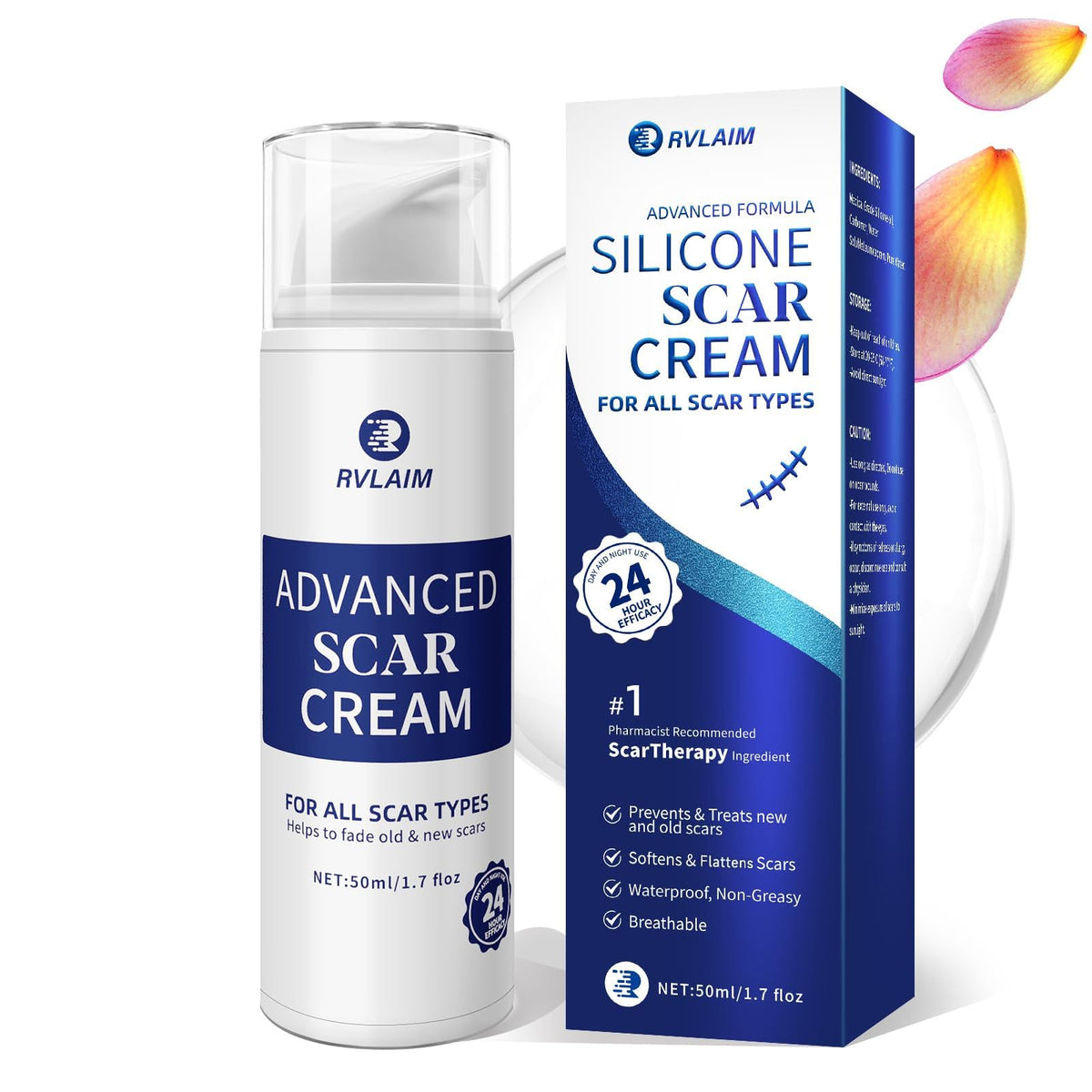 Rvlaim silicone scar gel bottle for easy daily scar care.