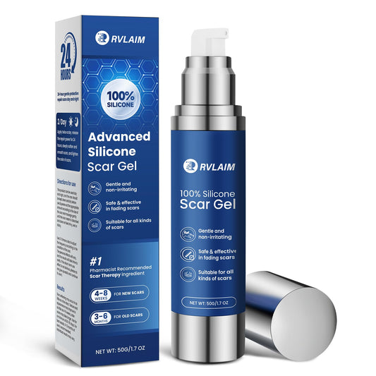 Rvlaim silicone scar gel bottle for versatile scar care that softens raised tissue
