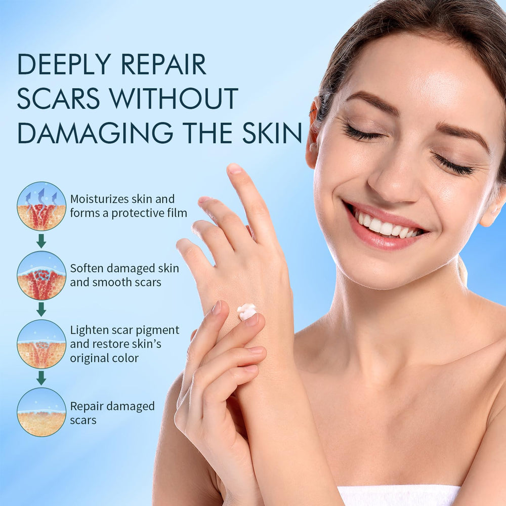 Rvlaim silicone scar gel on older scar scenarios suggesting long-term care.