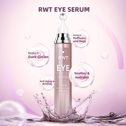 RWT under-eye roller cooling applicator for faster serum absorption and refreshed look.