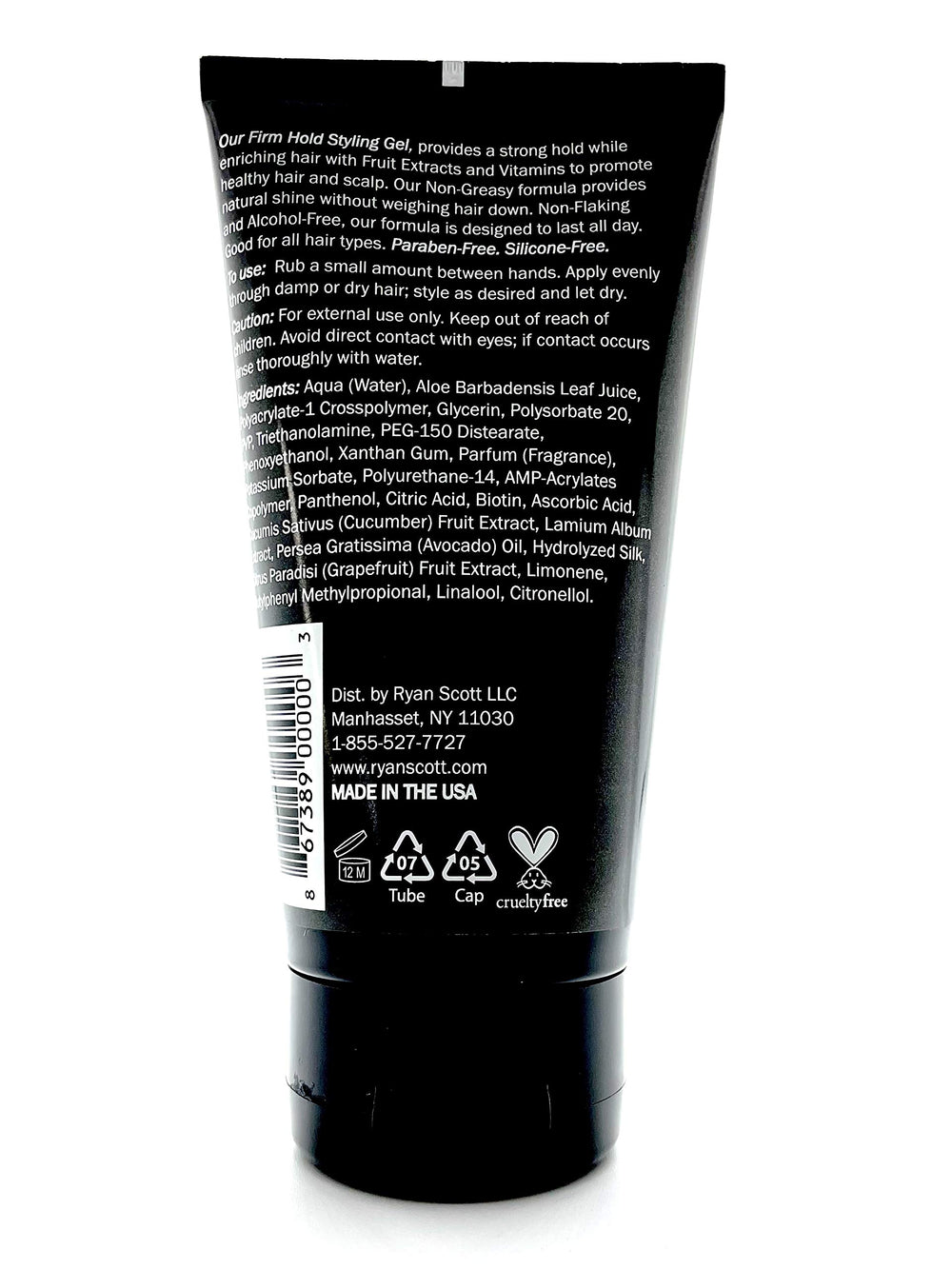 Ryan Scott Styling Gel being applied for non-greasy, long-lasting hold without flaking.