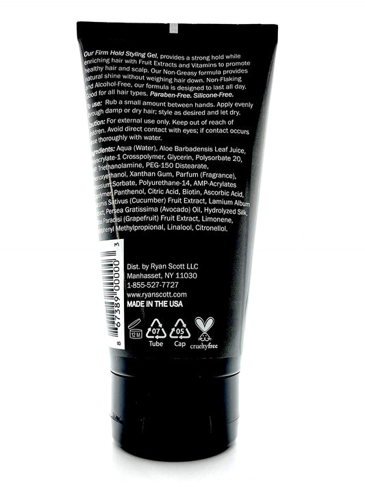 Ryan Scott Styling Gel being applied for non-greasy, long-lasting hold without flaking.
