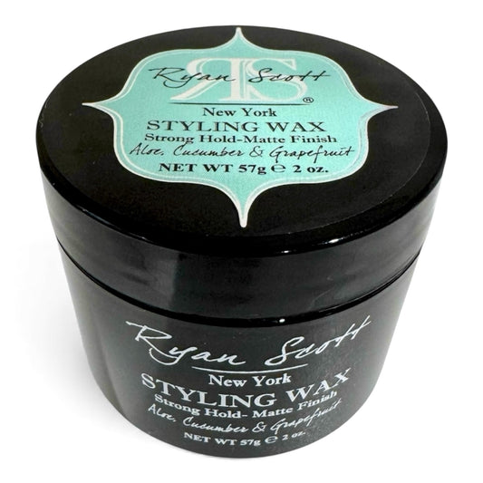 Ryan Scott Styling Wax provides strong hold with a natural matte finish for versatile styling.