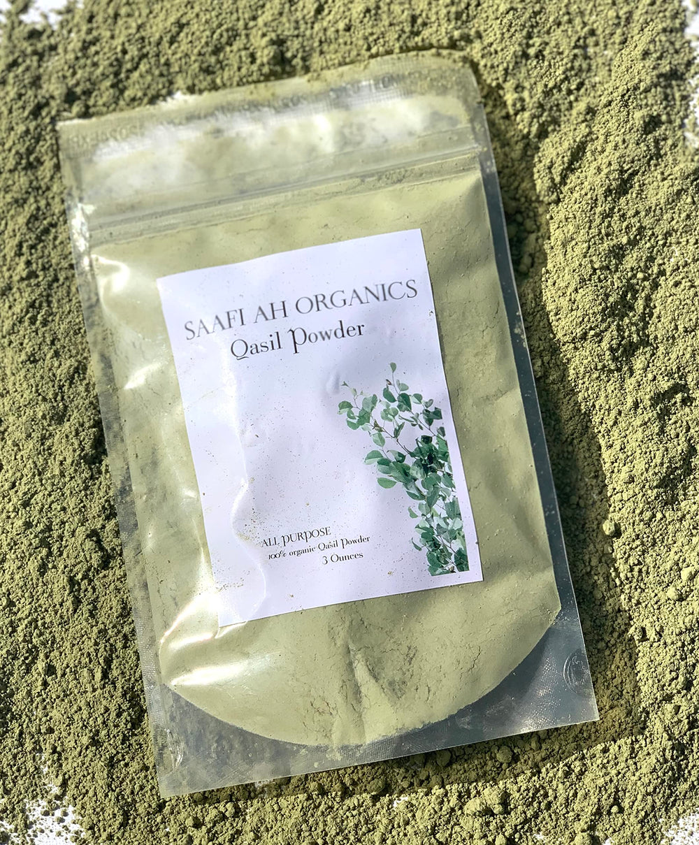 SAAFI AH ORGANICS Qasil Powder leaf powder for gentle exfoliation and cleansing.