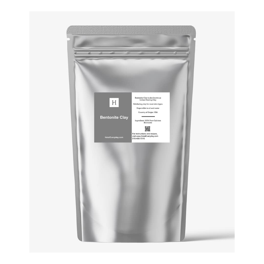 SAAQIN Bentonite clay cosmetic grade 5lb packaging for bulk orders.