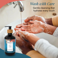 Saavy Naturals Hand Wash with Aloe Vera nourishes while cleansing.