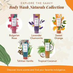 Saavy Naturals 2-pack on vanity shelf for convenient daily cleansing.