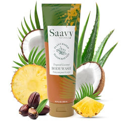 Two-pack display of Saavy Naturals body cream for ongoing moisture.