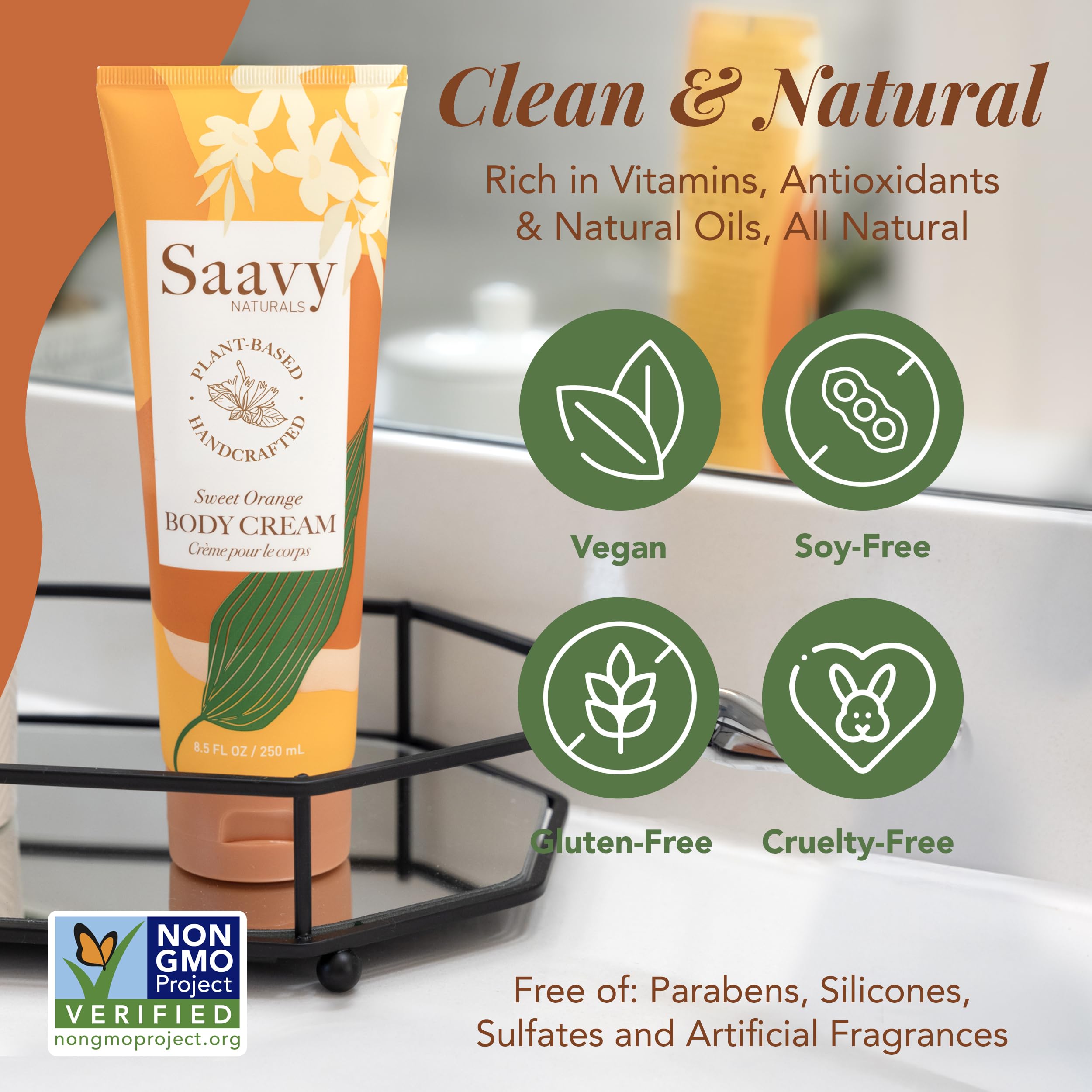 Saavy Naturals USA-made plant-based formulation on bottle