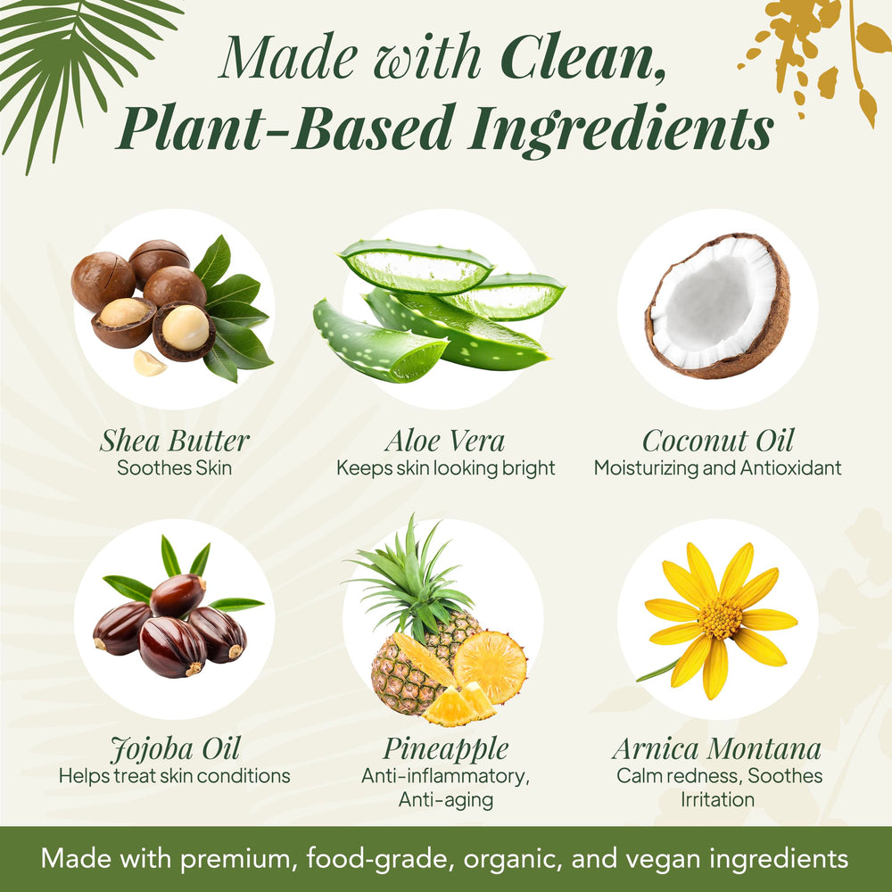 Saavy Naturals Arnica Aloe soothing closeup for sensitive or sun-exposed skin