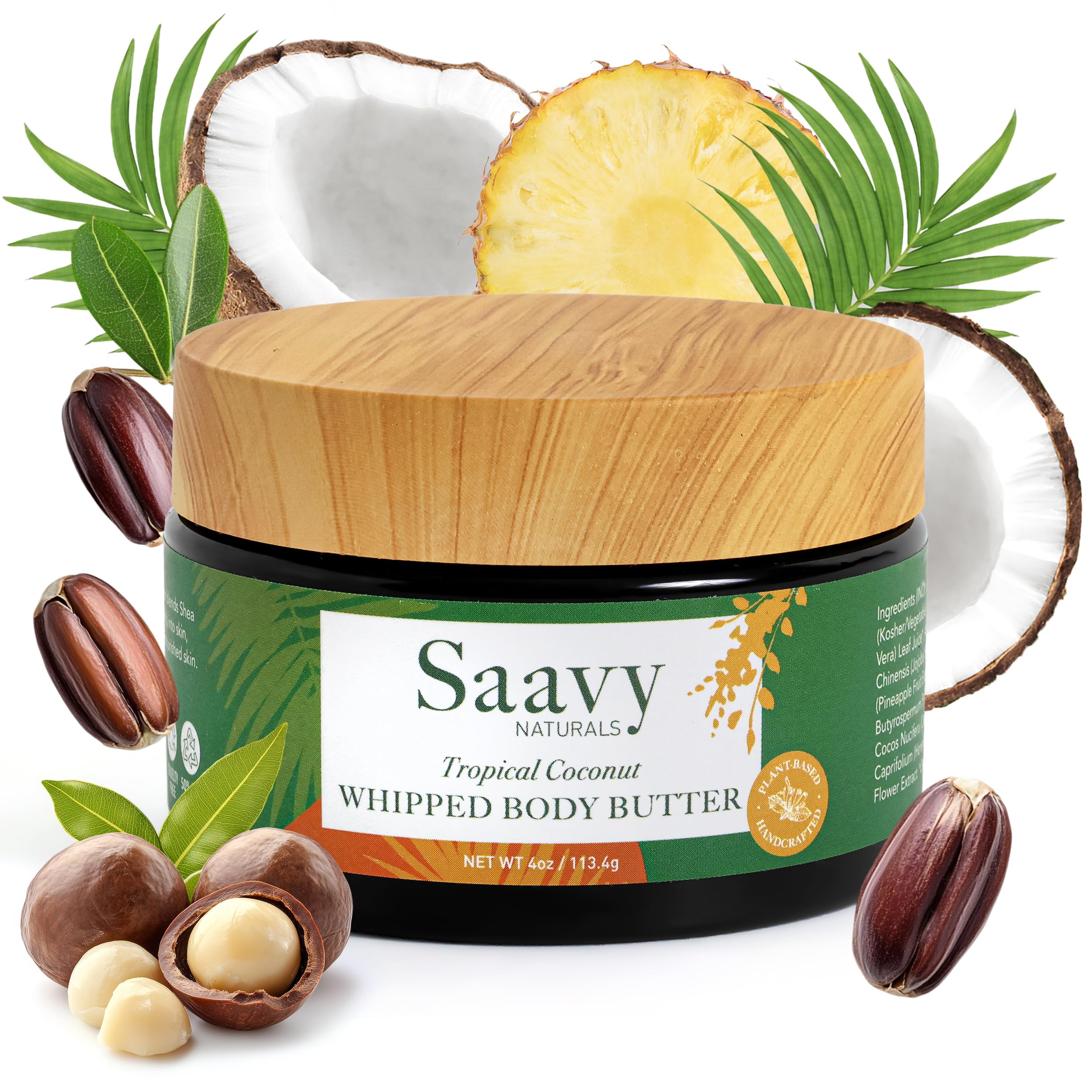 Saavy Naturals whipped body butter texture closeup showing velvety hydration
