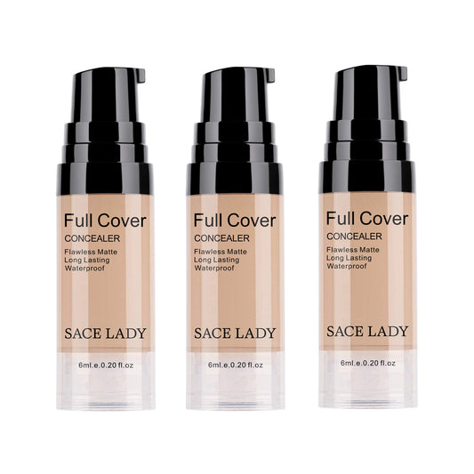 SACE LADY 3-pack full-coverage liquid concealer tube for flawless coverage.