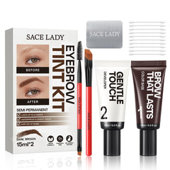 SACE LADY eyebrow color kit packaging shows premium at-home brow solution