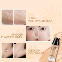 SACE LADY foundation swatches on skin demonstrate medium to full coverage.