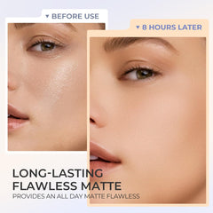 SACE LADY matte finish setting powder controls shine throughout the day