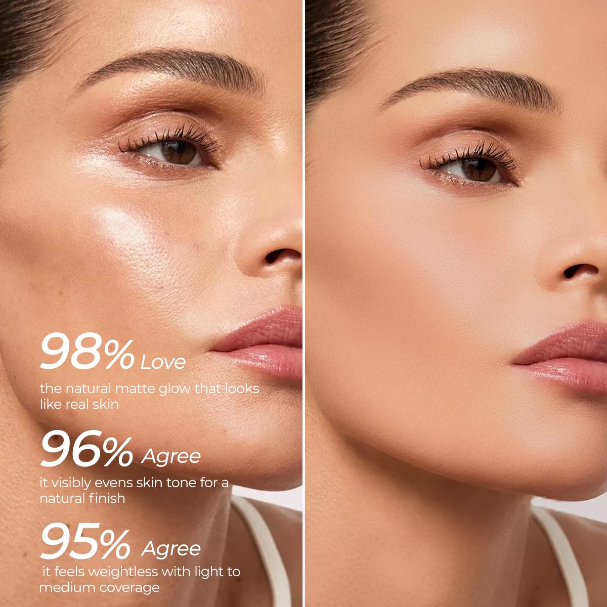 SACE LADY SPF 30 tint on cheek demonstrates long-lasting, breathable finish.