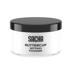 Sacha Cosmetics Buttercup No Color Setting Powder jar for a flawless, flashback-free finish.