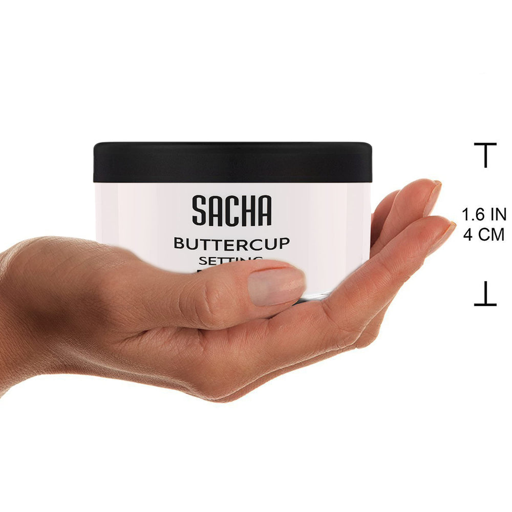 Sacha Buttercup No Color packaging closeup highlights cruelty free branding.
