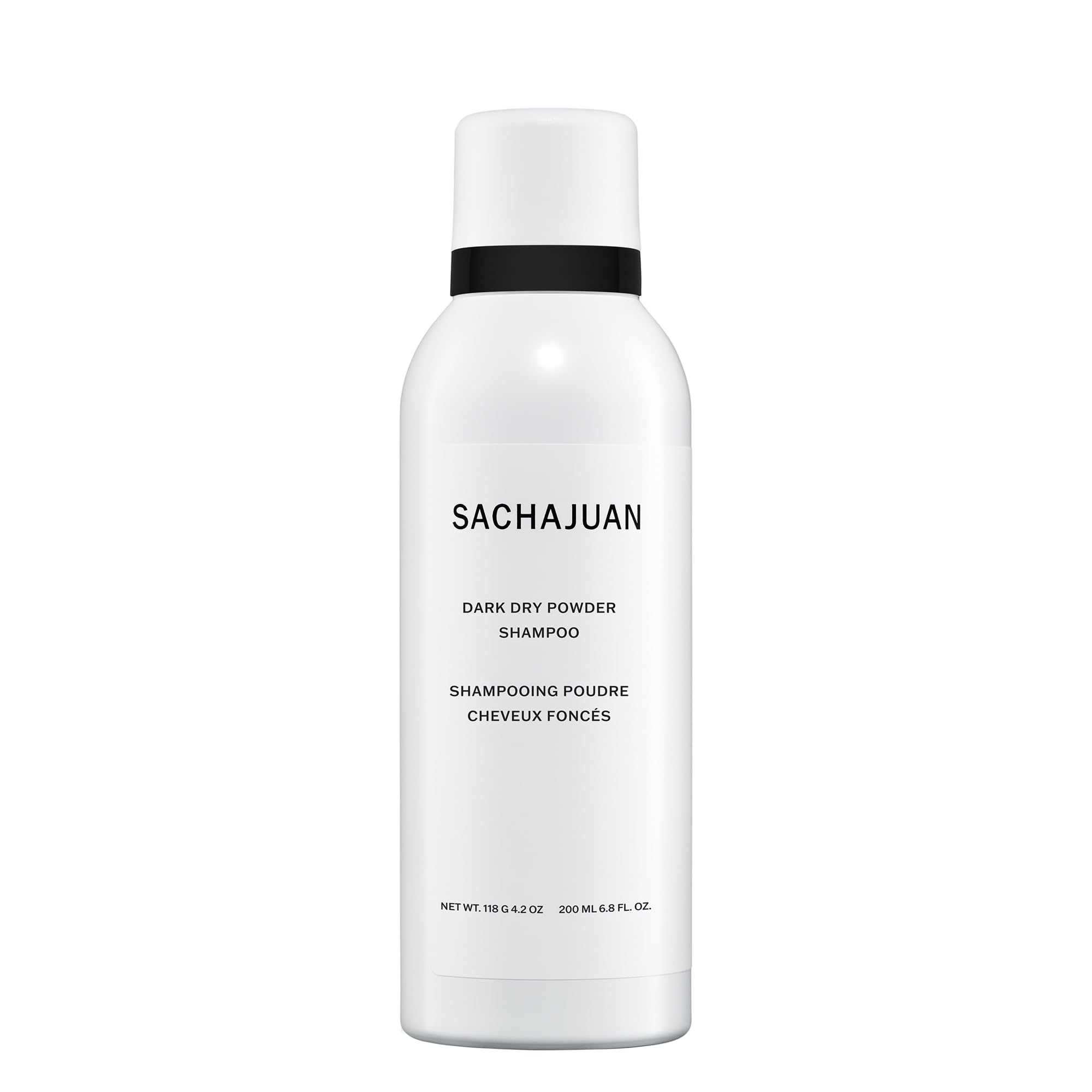 SACHAJUAN dark dry powder shampoo being sprayed for a quick refresh between washes