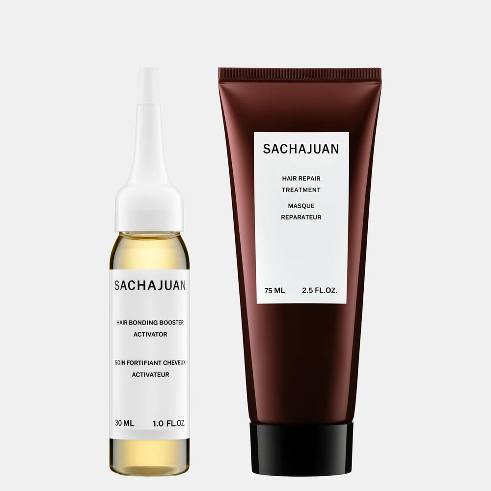 SACHAJUAN Hair Bonding Booster Activator Bottle enabling easy at-home treatment.