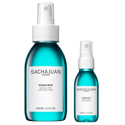 SACHAJUAN Ocean Mist bottle close-up for easy beachy texture.