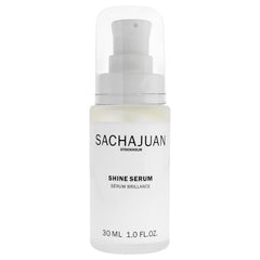 SACHAJUAN Shine Serum bottle close-up showing premium packaging and protective shine.