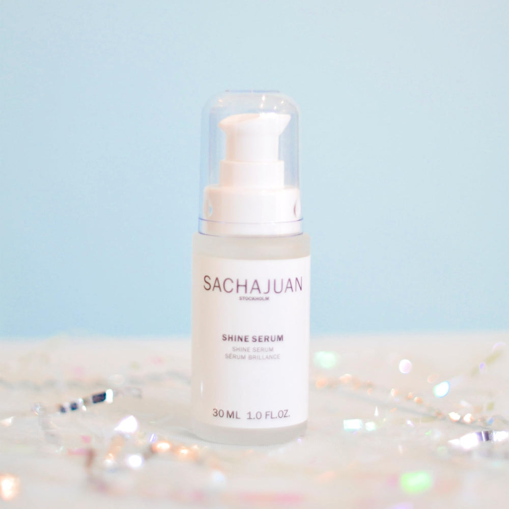 SACHAJUAN Shine Serum in use on styled hair for a quick refresh