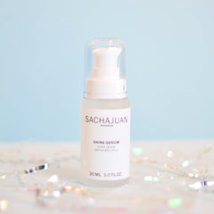 SACHAJUAN Shine Serum in use on styled hair for a quick refresh