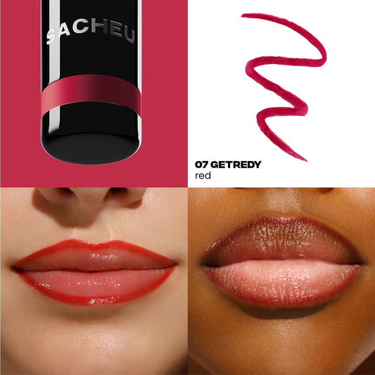 Sacheu Stay-N hyaluronic acid nourishes lips while delivering defined color.