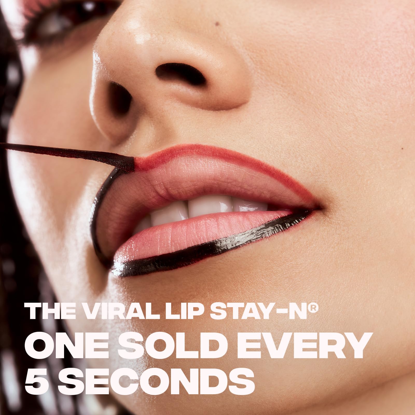 Sacheu Stay-N transfer-proof matte finish keeps lip color in place.