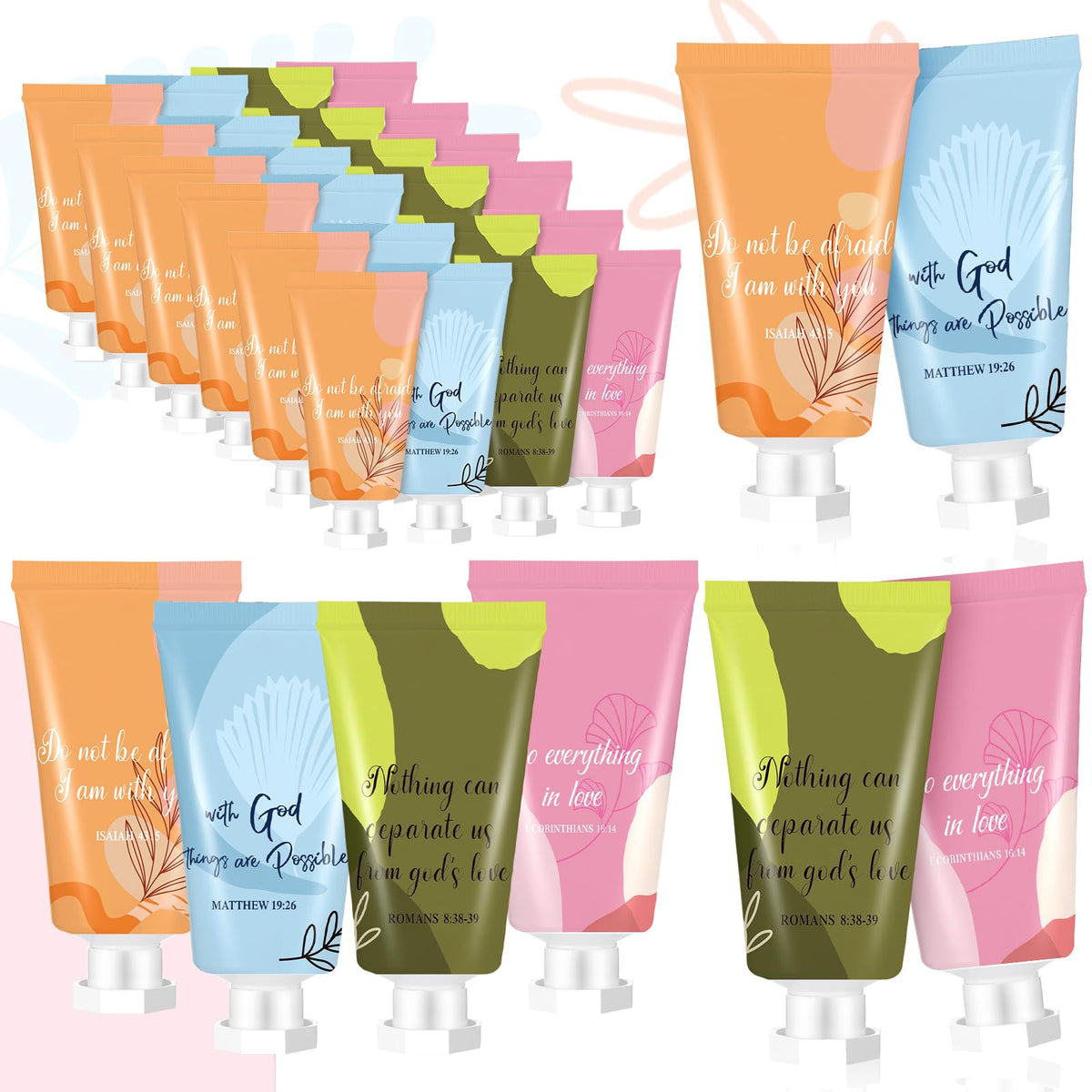 Sacubee Christian hand cream 24-pcs set, colorful packaging, ideal for gifting