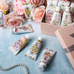 Sacubee travel-size hand cream fits in purse for on-the-go hydration.
