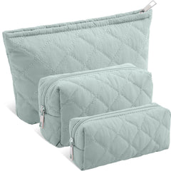 Sadnyy Puffy makeup bag front view for chic travel organization.