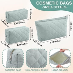 Sadnyy quilted detail emphasizes soft fabric and durable structure for cosmetics.