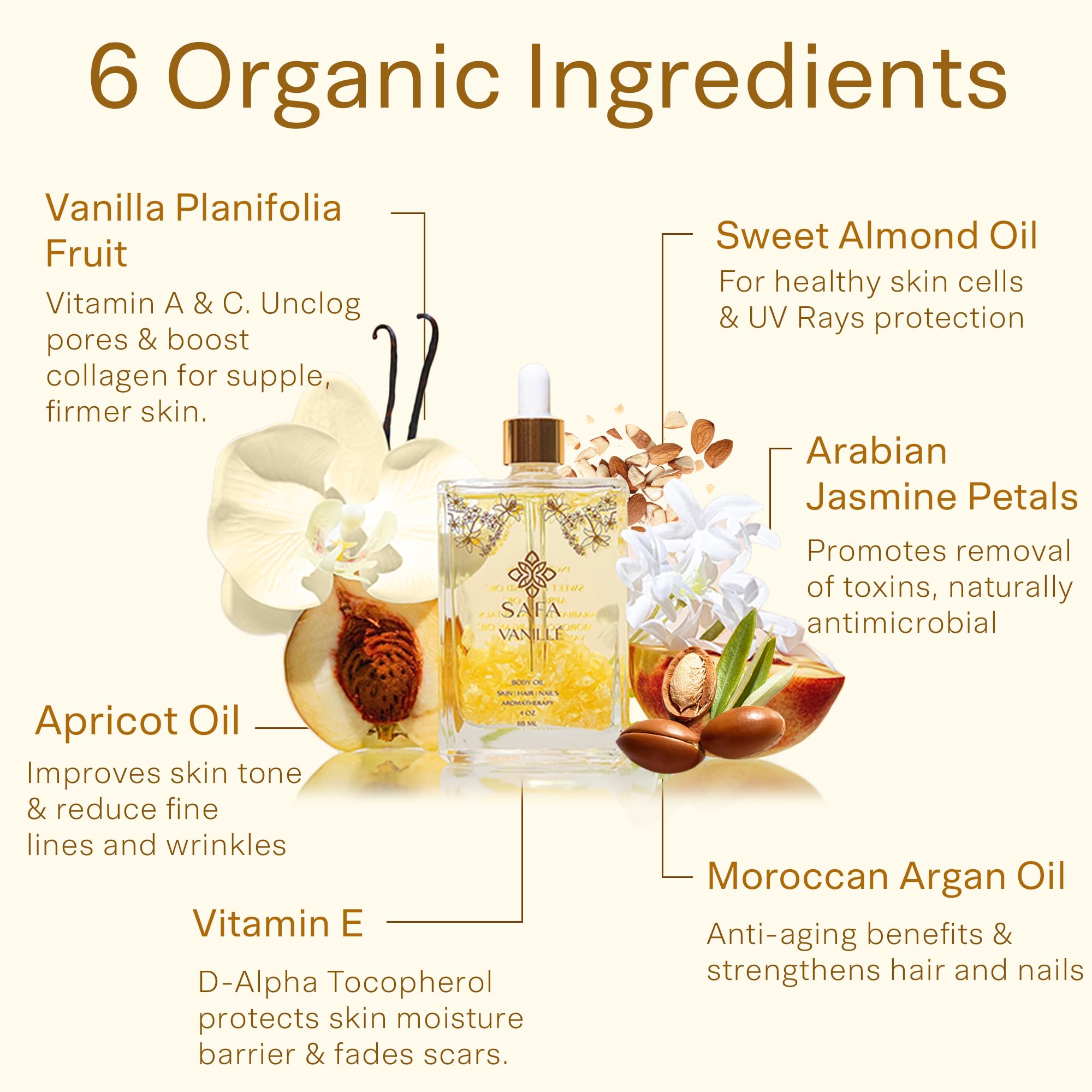 After-shower SAFA Vanillé Oil seals moisture on skin